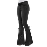 Mid Waisted Stretch Flare Jeans Women&