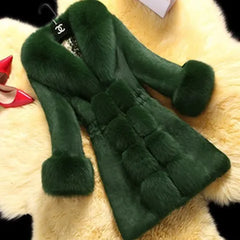 Women's Thick Overcoat Mid-length Autumn Winter Warm Solid Coat - Acapparelstore