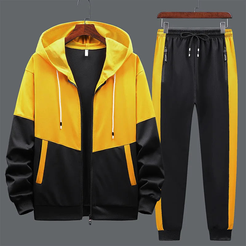 Casual Tracksuit Spring Autumn Hooded Men&