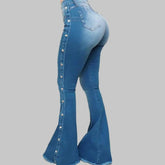 Mid Waisted Stretch Flare Jeans Women&
