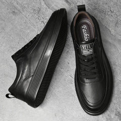 Genuine Solid Leather Men's Skateboard Shoes