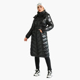 Coats Black Thick Warm Puffer JacketsWindproof Long Parkas Women&