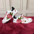 Flats Casual Shoes White Sports Shoes Rose Flowers AppliquesWomen&