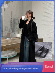 Ladies Long Loose Fancy Student Coat Woolen CoatLadies Long Loose Fancy Student Coat Woolen Coat