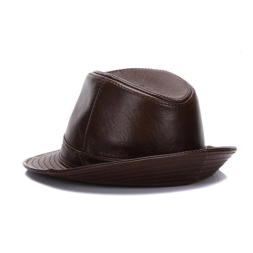 Autumn Winter Warm 100% Real Cowhide Leather HatsMen's Autumn Winter Warm 100% Real Cowhide Leather Hats