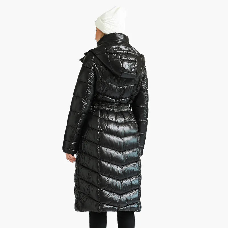 Coats Black Thick Warm Puffer JacketsWindproof Long Parkas Women&