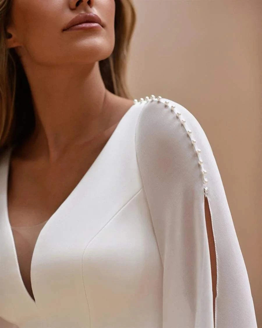 Chiffon Fabric Wedding Dress