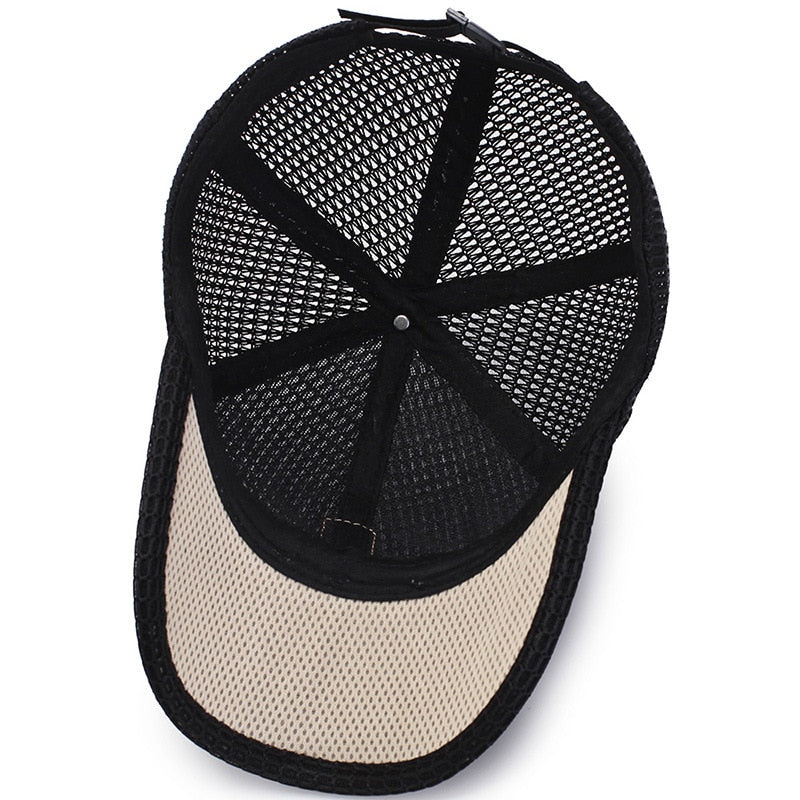 Top Level Summer Baseball Hat Women Men Breathable Mesh Trucker Cap - Acapparelstore