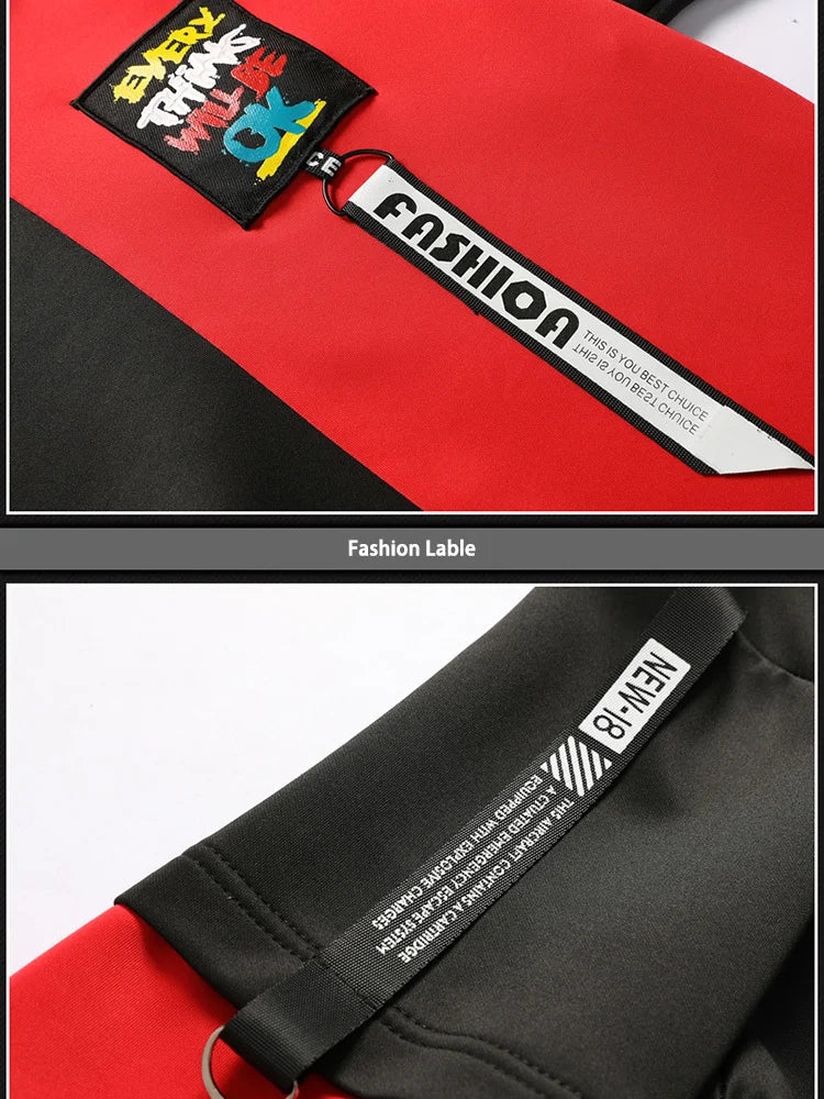 Piece Streetwear Hip Hop Fashion SuitMen&