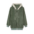 Jacket Loose Plush Zipper Hooded JacketNew Style Autumn Winter Women&