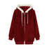 Jacket Loose Plush Zipper Hooded JacketNew Style Autumn Winter Women&
