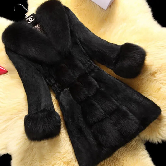 Women's Thick Overcoat Mid-length Autumn Winter Warm Solid Coat - Acapparelstore