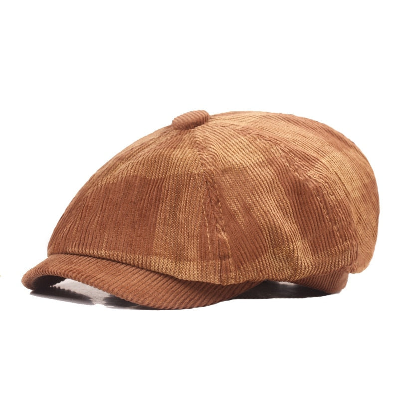 Adult Vintage Herringbone Gatsby Tweed Beret Hat Caps - Acapparelstore