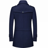 Woolen Coats Fashion Thicken Mid Length Winter Trench JacketMen&