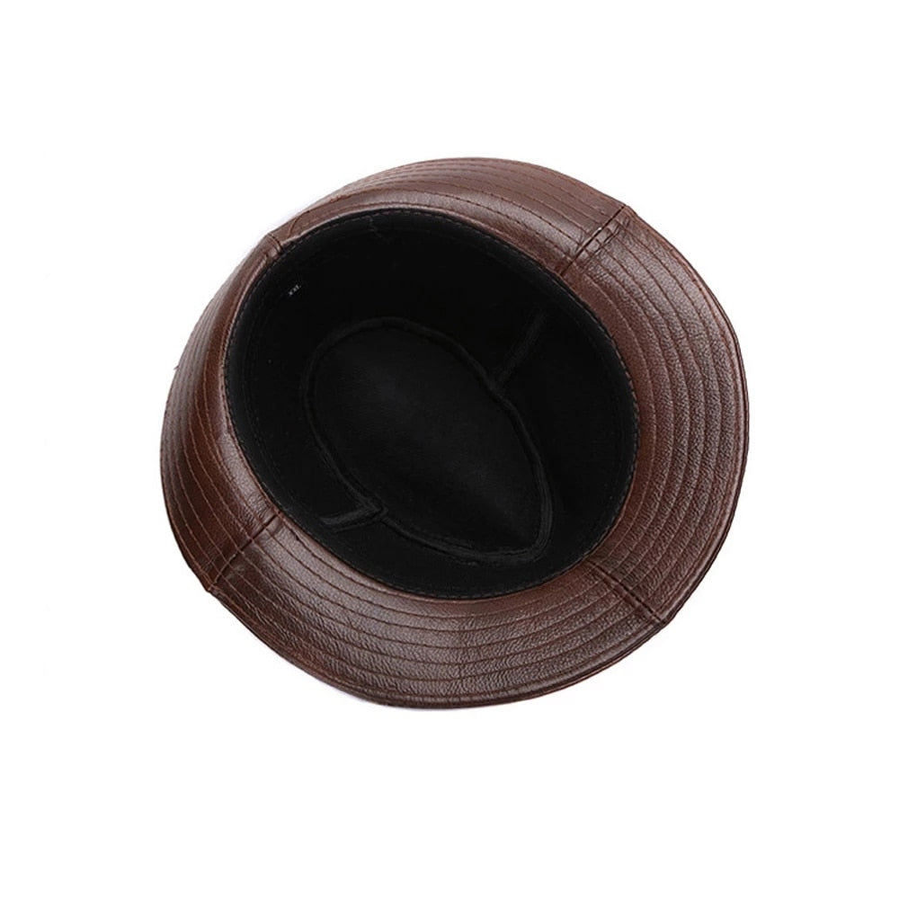 Autumn Winter Warm 100% Real Cowhide Leather HatsMen's Autumn Winter Warm 100% Real Cowhide Leather Hats