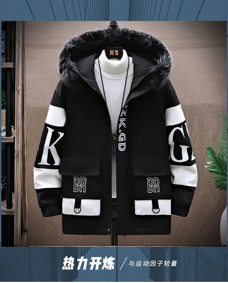 Fashion Trend Printed Large Size JacketMen&