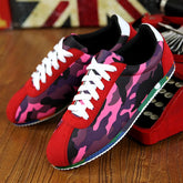 Fashion Graffiti Printed Men Suede Sneakers Red Running ShoesFashion Graffiti Printed Men Suede Sneakers Red Running Shoes