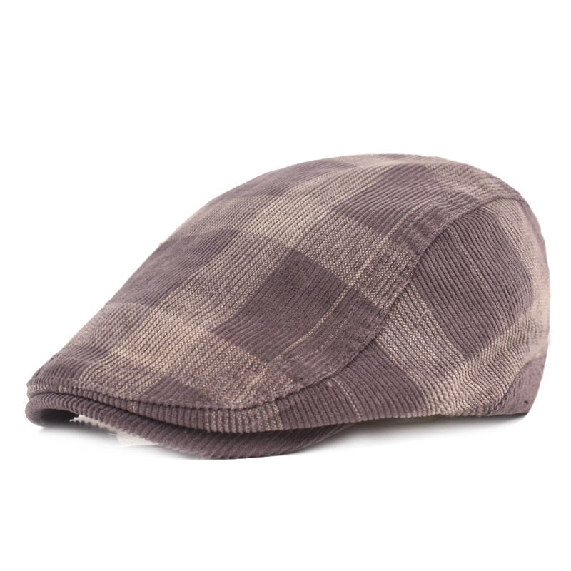 Adult Vintage Herringbone Gatsby Tweed Beret Hat Caps - Acapparelstore