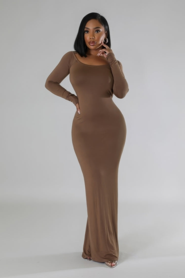 Long Sleeves Stretch DressLong Sleeves Stretch Dress