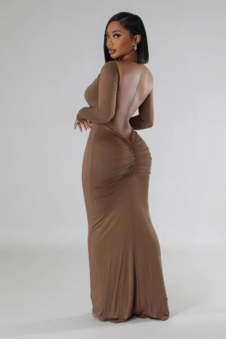 Long Sleeves Stretch DressLong Sleeves Stretch Dress