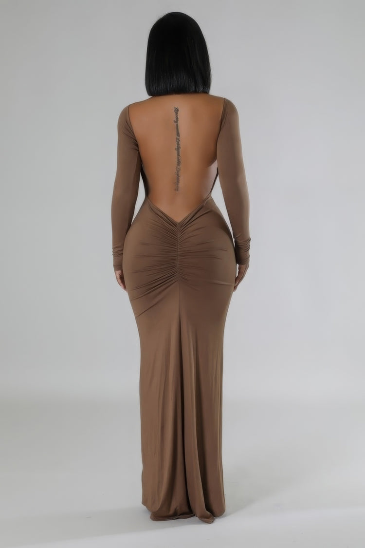 Long Sleeves Stretch DressLong Sleeves Stretch Dress