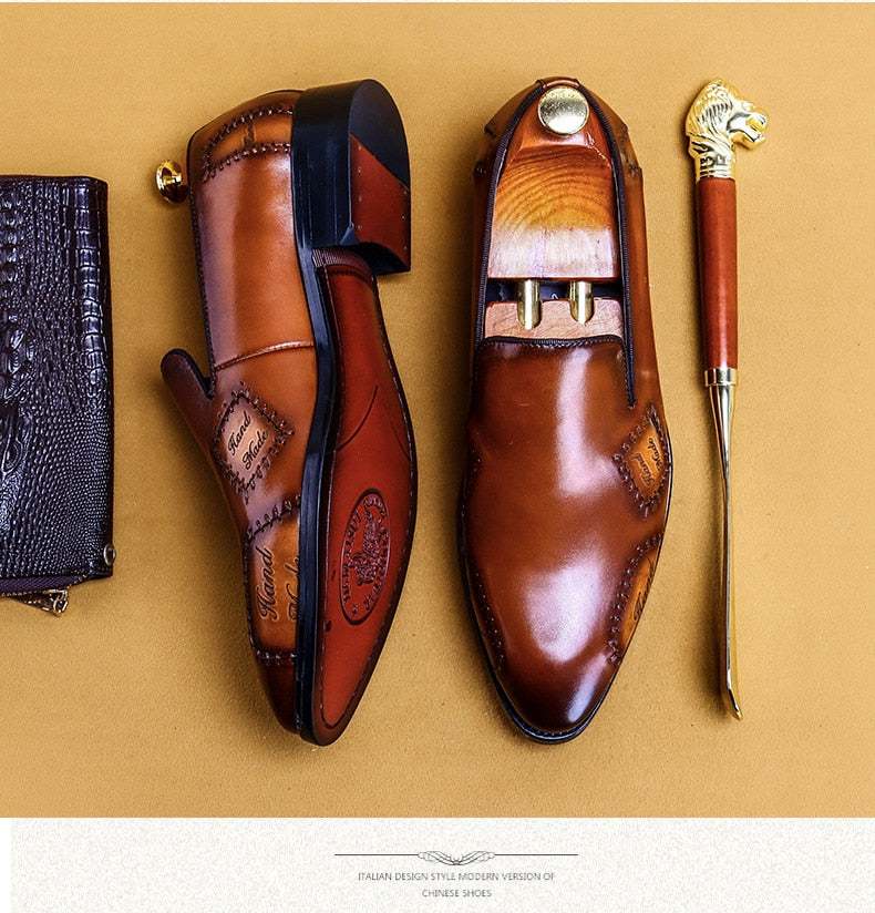 Men's Oxford Dress Shoes Genuine Leather Business Shoes - Acapparelstore