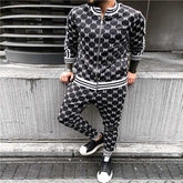 Casual Zipper Tracksuit Set Autumn Male SweatshirtMen&