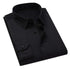 Men Solid Color Business Shirt Fashion Slim White Long Sleeve Shirt - Acapparelstore
