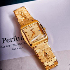 Unisex Watch No Fade 24K Gold Plated Brass Women Men Gift Watch - Acapparelstore