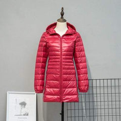 Jackets Women'Long Down Jackets Women's Ultra-Light Hooded Duck Down Coat