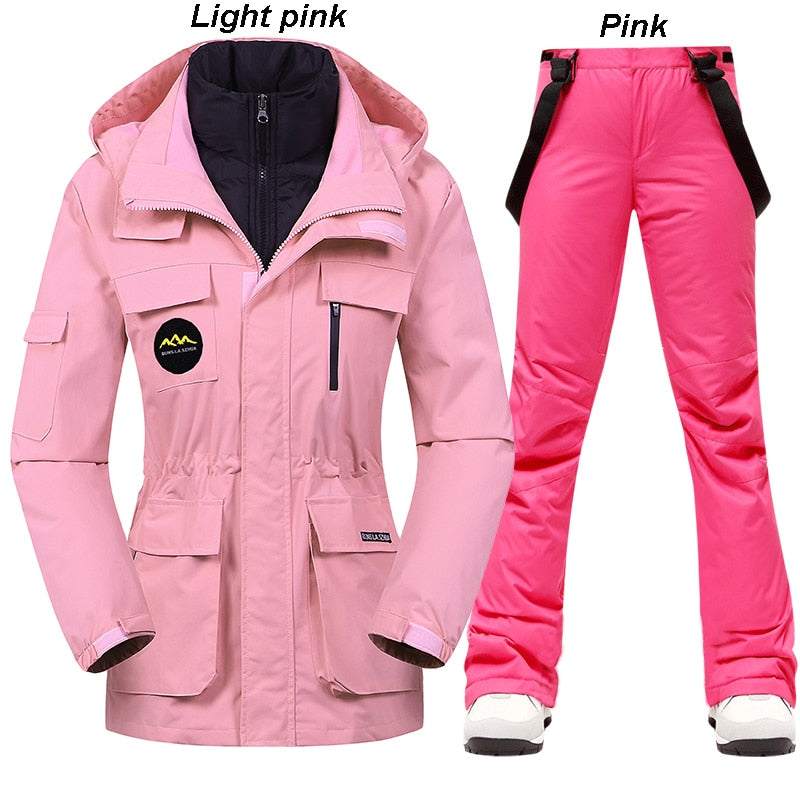 Super Warm Ski Suit Women Winter Snow Down Jacket and Pants - Acapparelstore