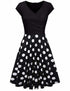-Neck Big Swing Stitching Retro SundressFloral Print Mini Dress Sexy V-Neck Big Swing Stitching Retro Sundress