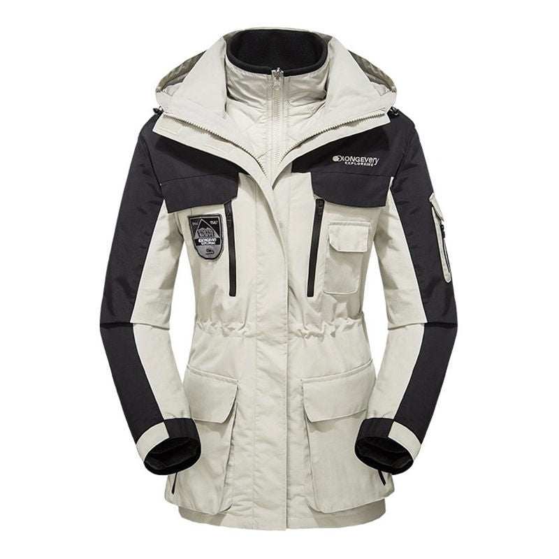 Women's Hooded Windbreaker Detachable Waterproof Overcoat - Acapparelstore