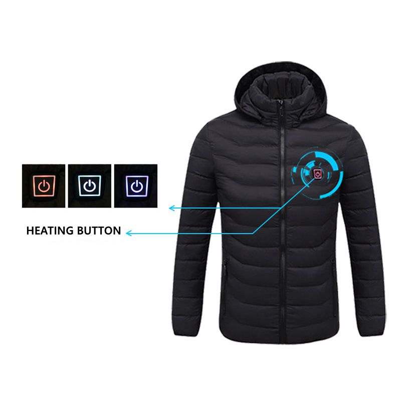 Men's Warm Winter USB Heating Jackets Smart Thermostat - Acapparelstore