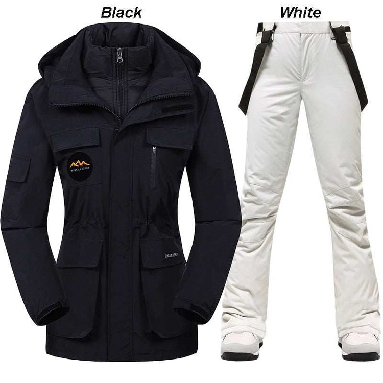 Super Warm Ski Suit Women Winter Snow Down Jacket and Pants - Acapparelstore