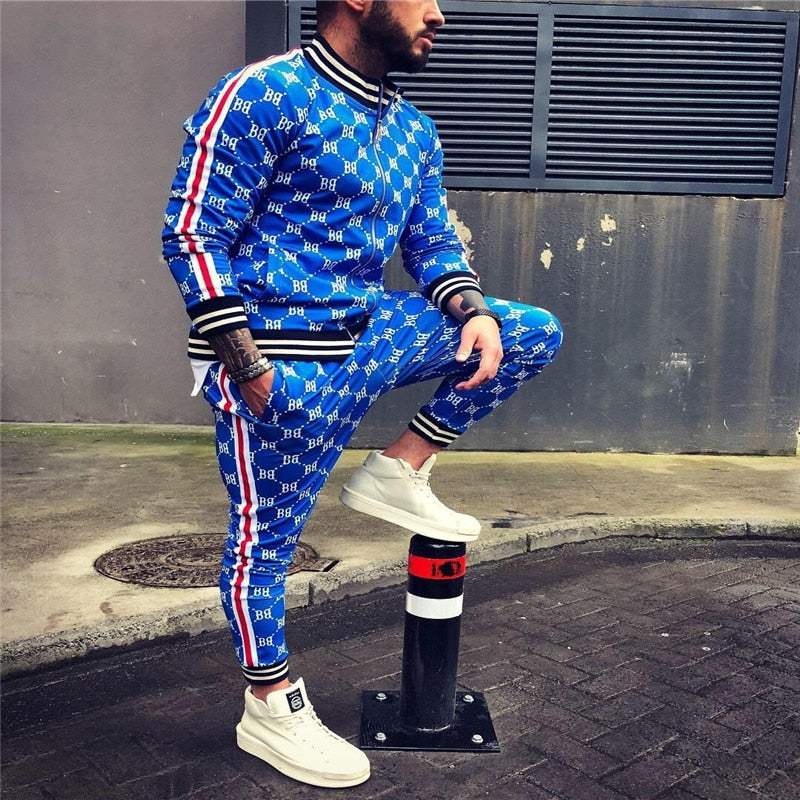 Casual Zipper Tracksuit Set Autumn Male SweatshirtMen's Casual Zipper Tracksuit Set Autumn Male Sweatshirt
