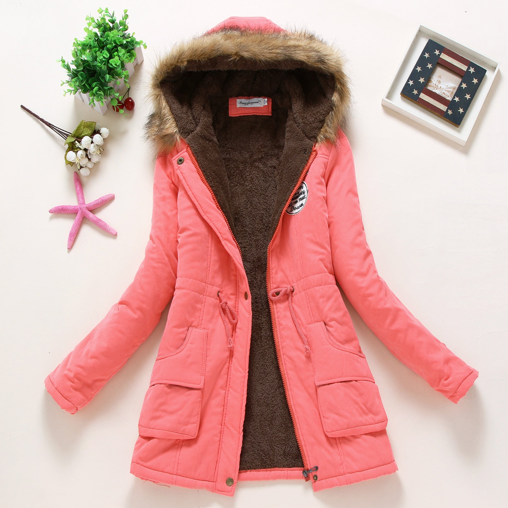 Spring Autumn Winter Women's Jacket Thick Warm Hooded Coat - Acapparelstore