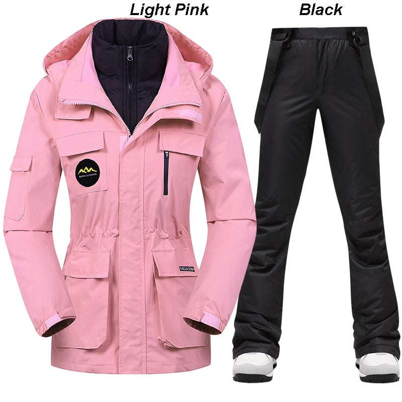 Super Warm Ski Suit Women Winter Snow Down Jacket and Pants - Acapparelstore