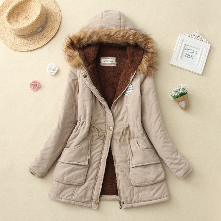 Spring Autumn Winter Women's Jacket Thick Warm Hooded Coat - Acapparelstore