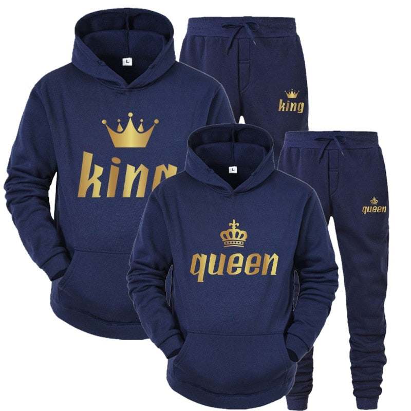 Fashion Couple Sportwear Set KING or QUEEN Streetwear - Acapparelstore