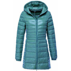 Jackets Women'Long Down Jackets Women's Ultra-Light Hooded Duck Down Coat