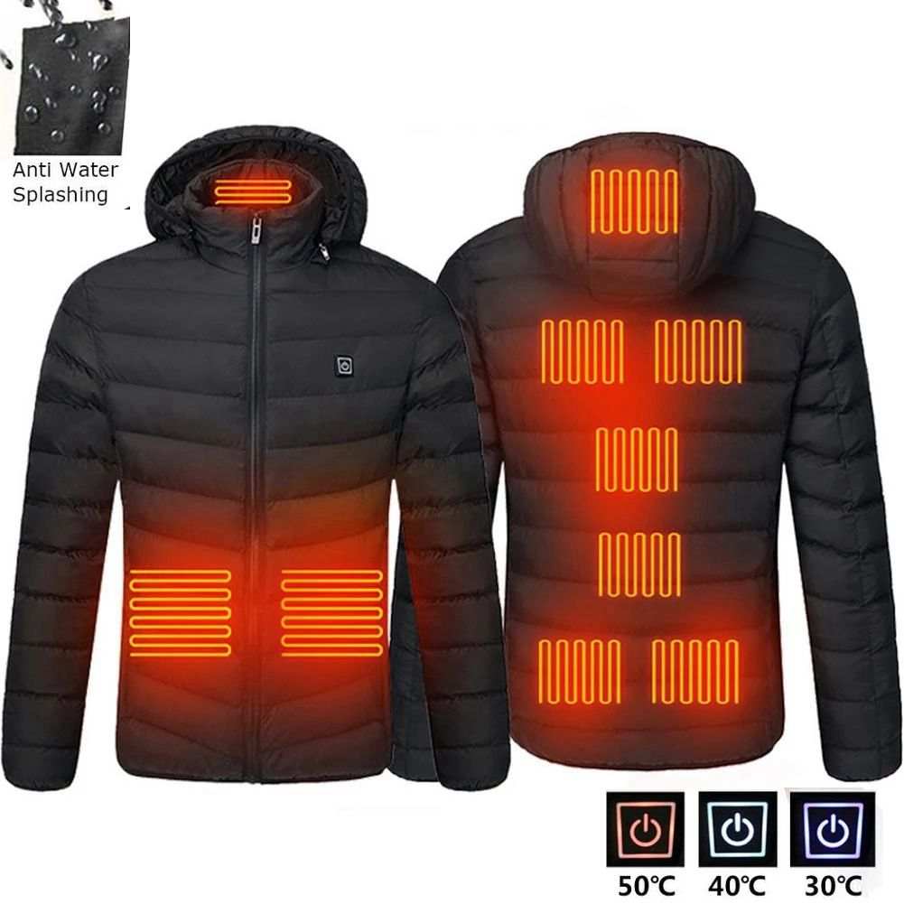 Men's Warm Winter USB Heating Jackets Smart Thermostat - Acapparelstore