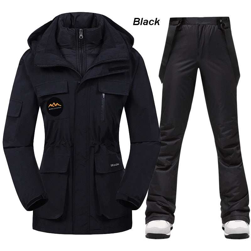 Super Warm Ski Suit Women Winter Snow Down Jacket and Pants - Acapparelstore