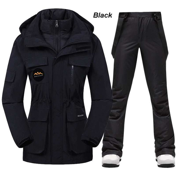 Super Warm Ski Suit Women Winter Snow Down Jacket and Pants - Acapparelstore