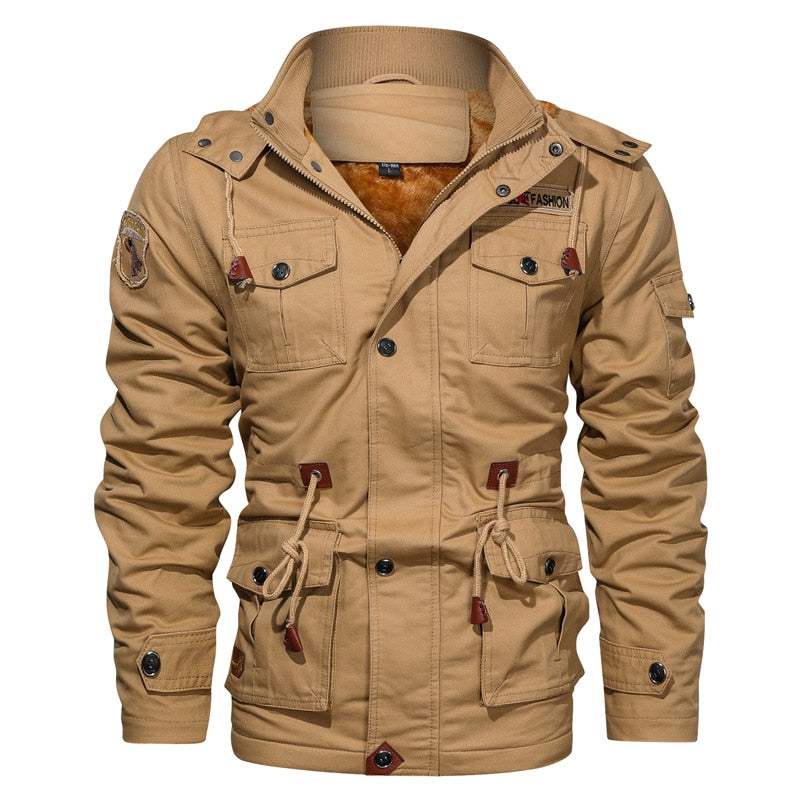 Men's Winter Fleece Jacket Coats Thick Warm Casual Parkas Military Jackets - Acapparelstore