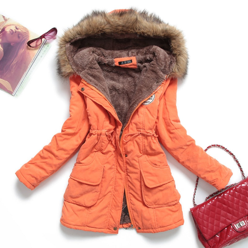 Spring Autumn Winter Women's Jacket Thick Warm Hooded Coat - Acapparelstore