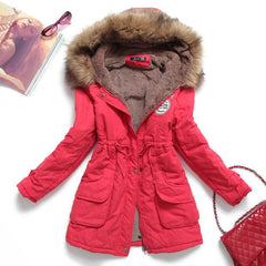 Spring Autumn Winter Women's Jacket Thick Warm Hooded Coat - Acapparelstore