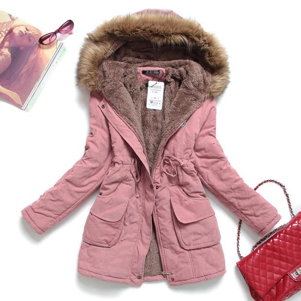 Spring Autumn Winter Women's Jacket Thick Warm Hooded Coat - Acapparelstore