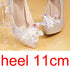 Silver Crystal Wedding Shoes Rhinestone Pearl Beaded ShoesWomen&