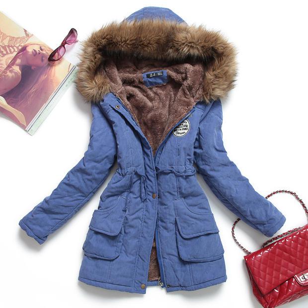Spring Autumn Winter Women's Jacket Thick Warm Hooded Coat - Acapparelstore